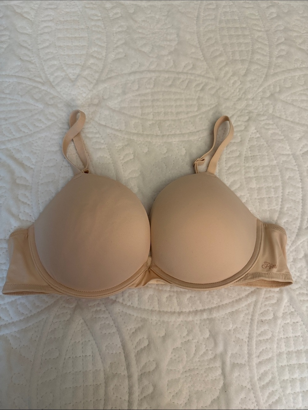 PINK Victoria's Secret Smooth Nude T-Shirt Bra - Light Tan